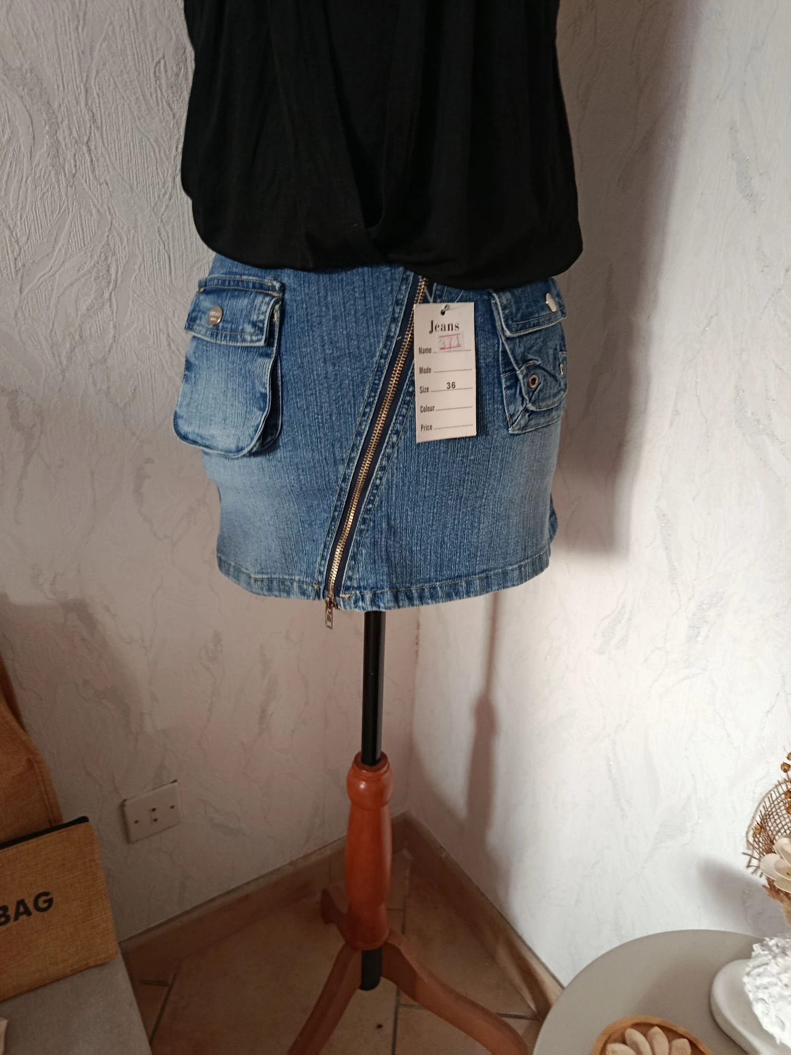 Mini jupe en jean 
